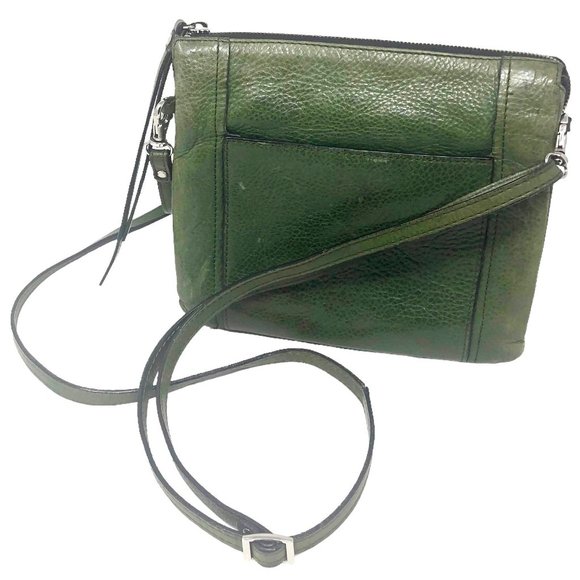GIANNI CONTI Green Leather Crossbody Handbag - Picture 6 of 13